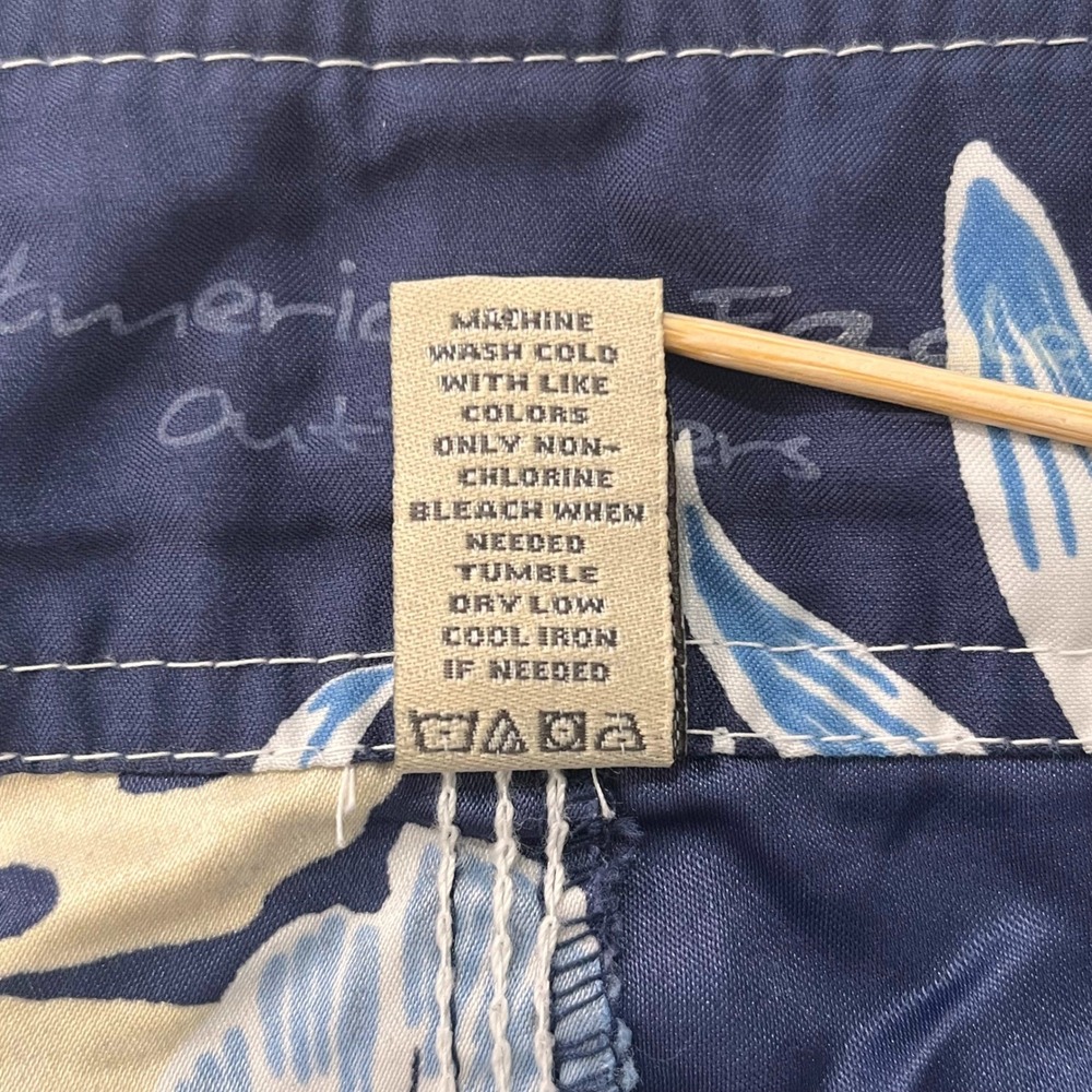 American Eagle Mens Board Shorts 33 Navy Floral Tropical Swim Trunks Beachwear - Picture 9 of 9
